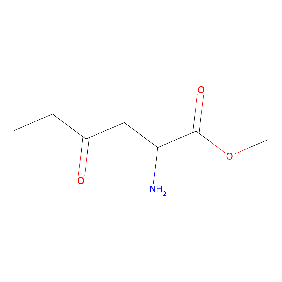 Methyl 2-amino-4-oxohexanoate molecular structure, CAS 1501455-70-4