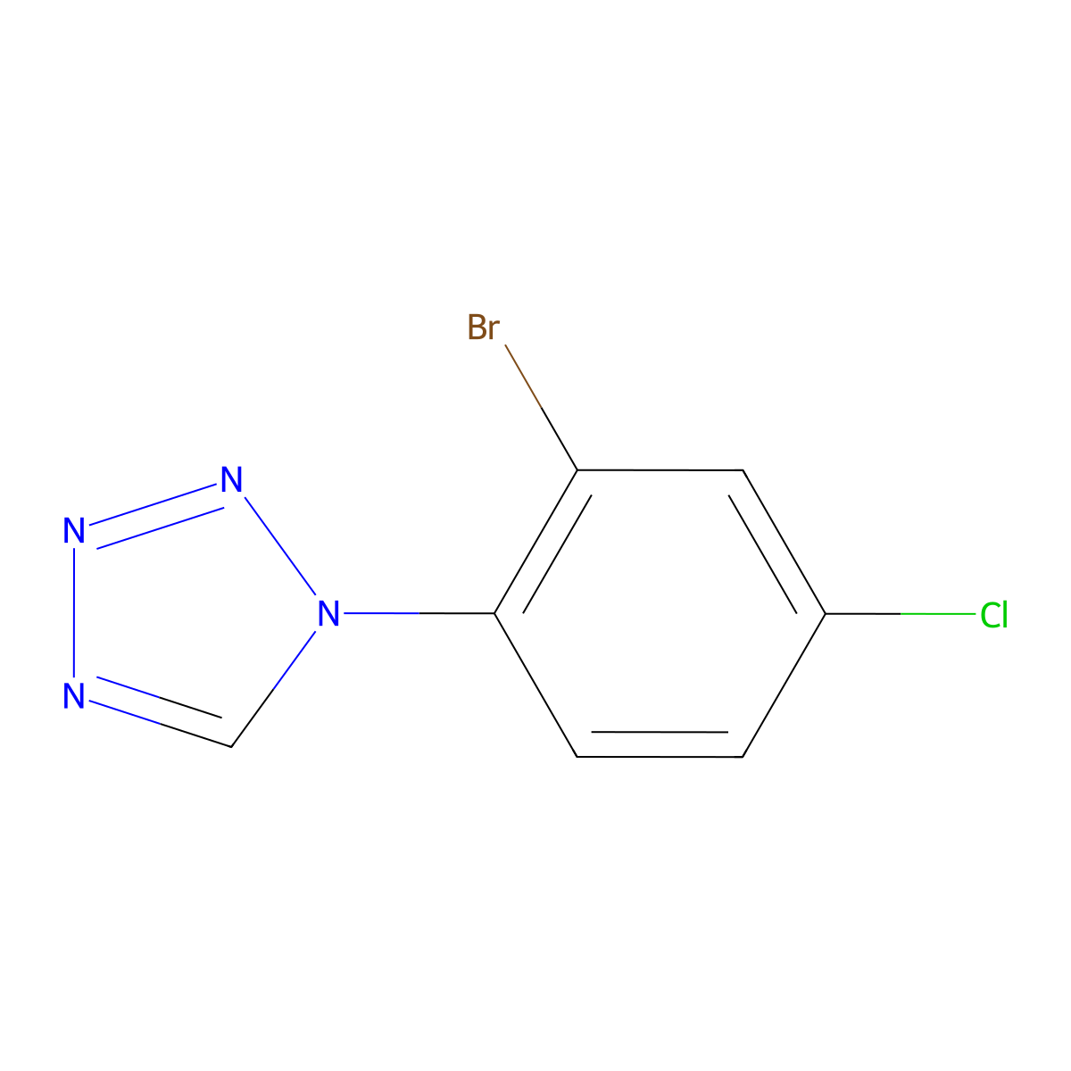 1-(2-Bromo-4-chlorophenyl)-1h-tetrazole molecular structure, CAS 1501463-24-6