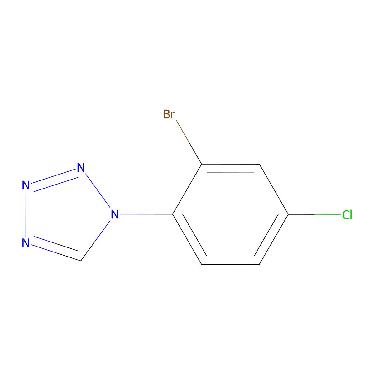 1-(2-Bromo-4-chlorophenyl)-1h-tetrazole molecular structure, CAS 1501463-24-6