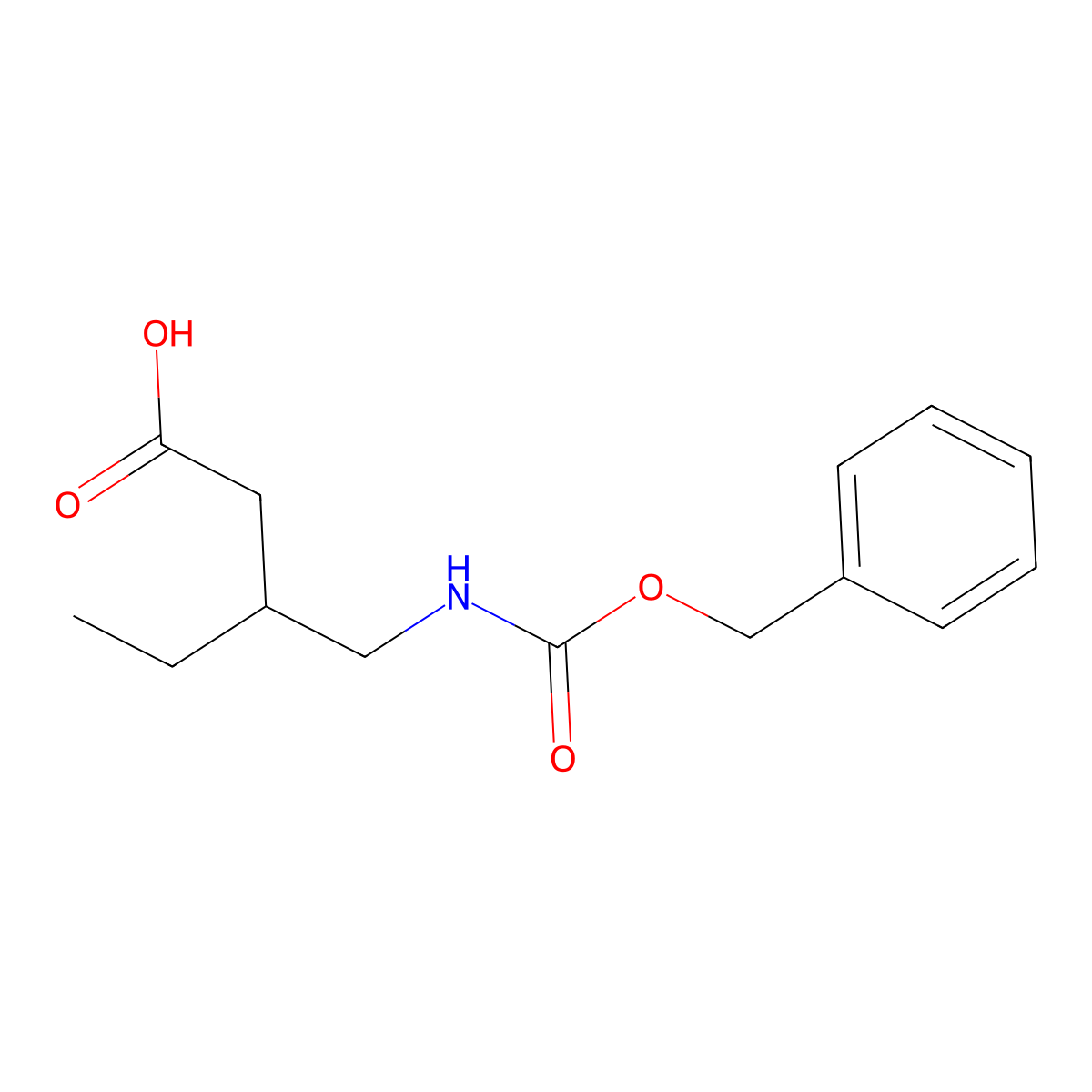 3-({[(Benzyloxy)carbonyl]amino}methyl)pentanoic acid molecular structure, CAS 1501477-73-1