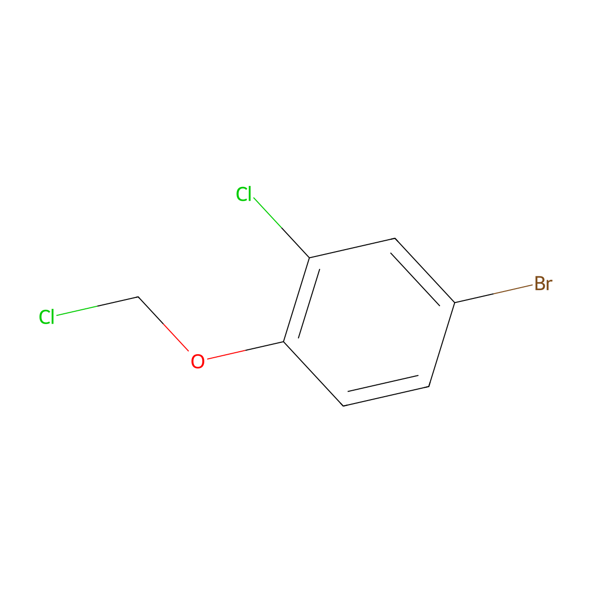4-Bromo-2-chloro-1-(chloromethoxy)benzene molecular structure, CAS 1501483-57-3