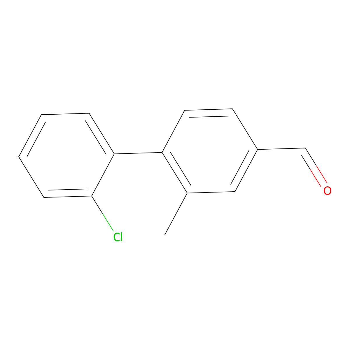 2'-Chloro-2-methyl-[1,1'-biphenyl]-4-carbaldehyde molecular structure, CAS 1501484-85-0