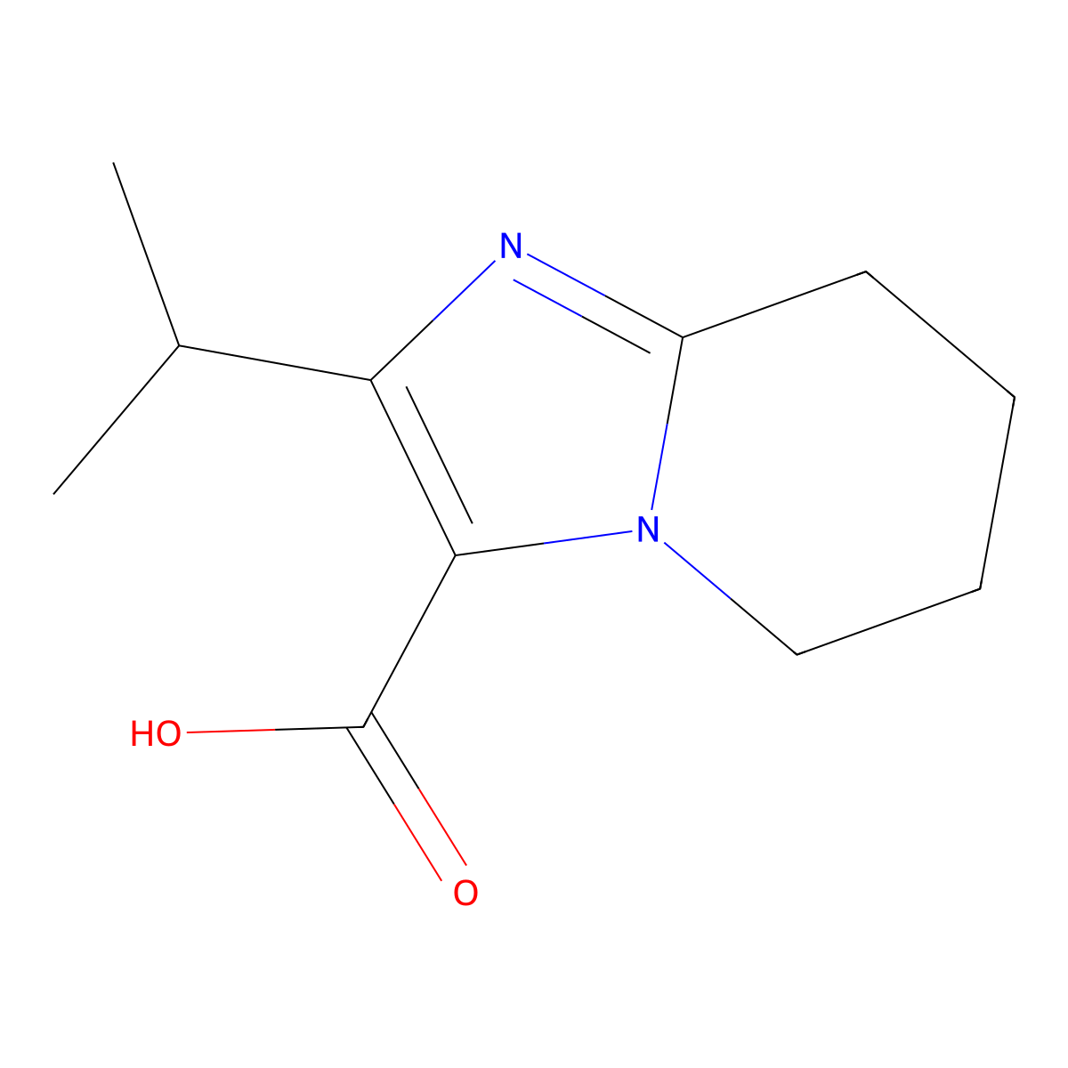 2-(Propan-2-YL)-5H,6H,7H,8H-imidazo[1,2-A]pyridine-3-carboxylic acid molecular structure, CAS 1501489-17-3