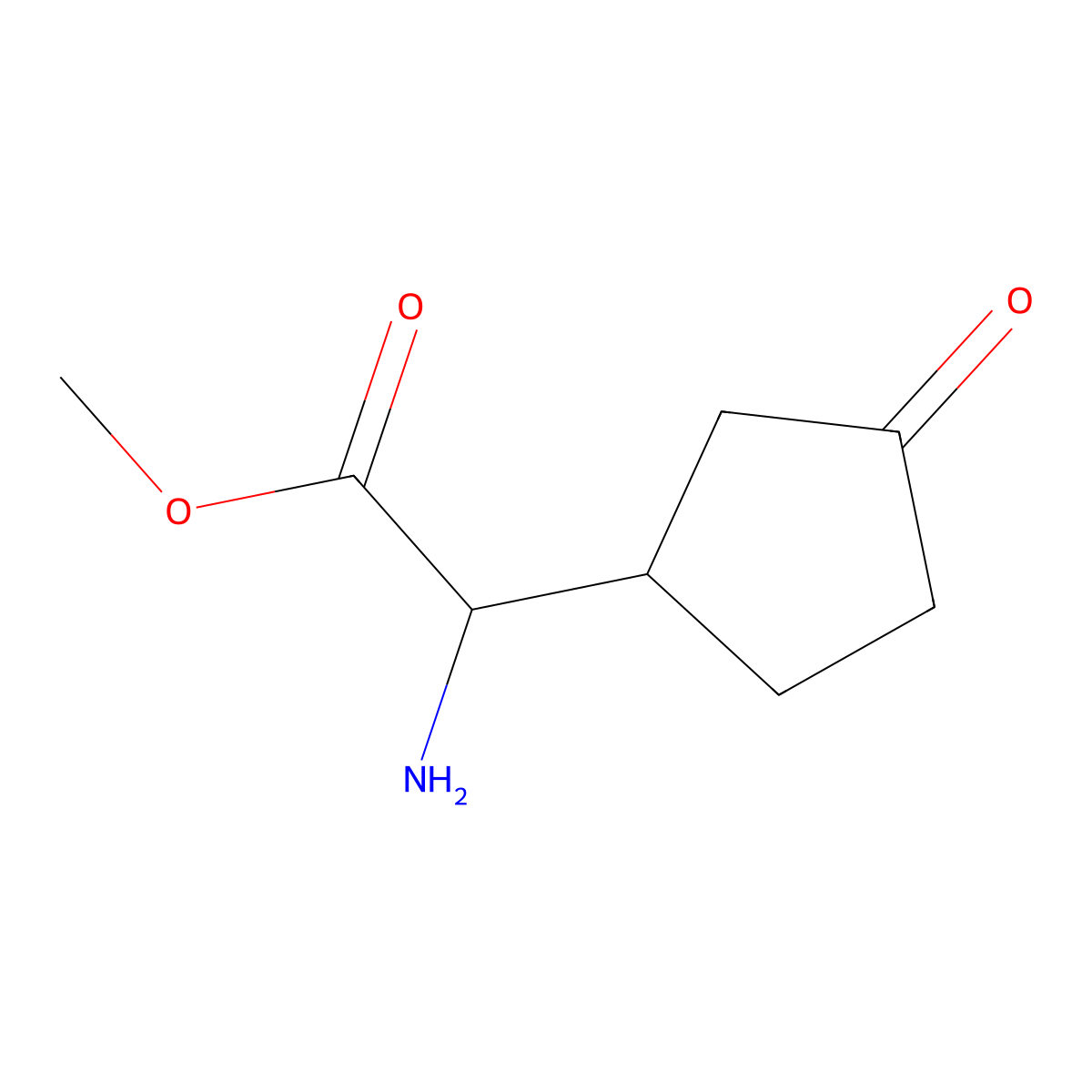 Methyl 2-amino-2-(3-oxocyclopentyl)acetate molecular structure, CAS 1501502-04-0