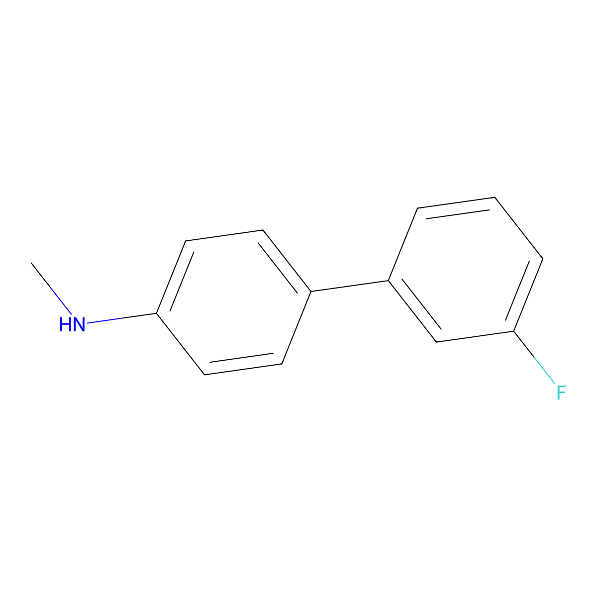 4-(3-Fluorophenyl)-N-methylaniline molecular structure, CAS 1501508-56-0
