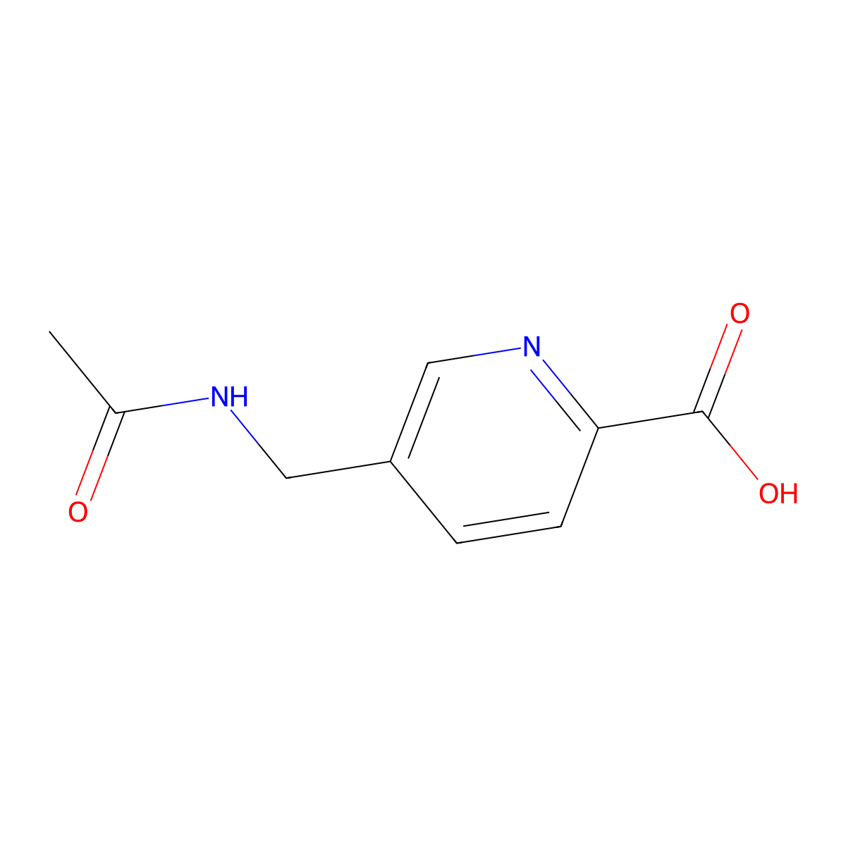 5-(Acetamidomethyl)pyridine-2-carboxylic acid molecular structure, CAS 1501510-55-9