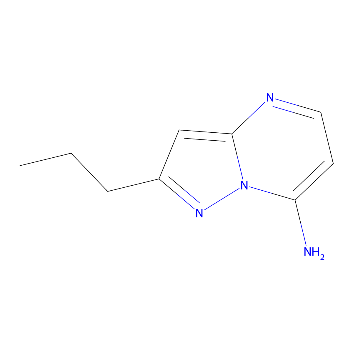 2-Propylpyrazolo[1,5-a]pyrimidin-7-amine molecular structure, CAS 1501528-27-3