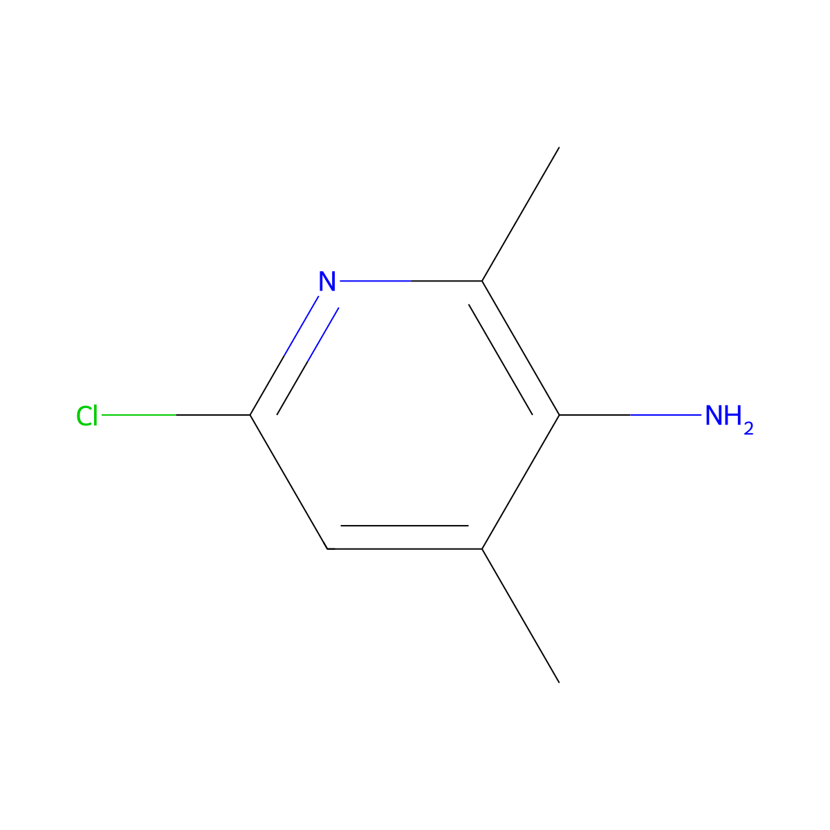 6-Chloro-2,4-dimethylpyridin-3-amine molecular structure, CAS 1501528-68-2