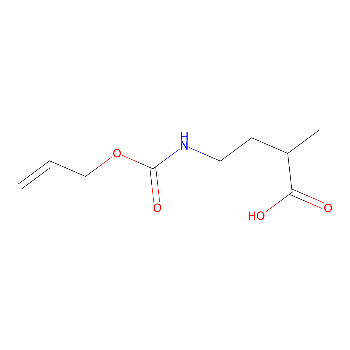 2-Methyl-4-{[(prop-2-en-1-yloxy)carbonyl]amino}butanoic acid molecular structure, CAS 1501550-33-9