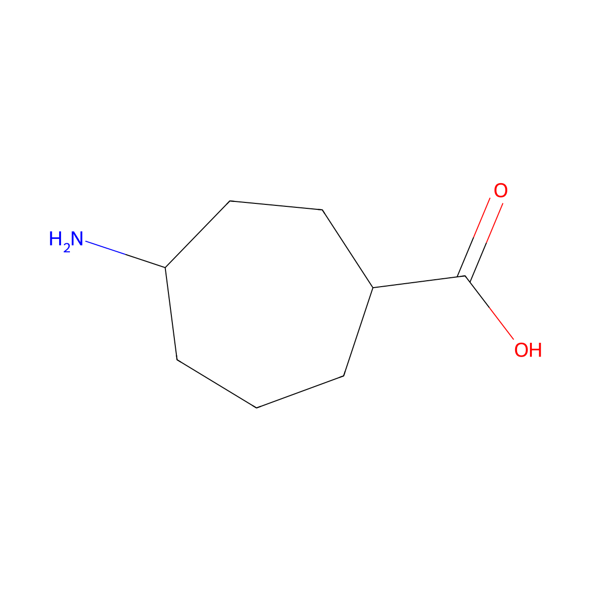 4-Aminocycloheptane-1-carboxylic acid molecular structure, CAS 1501564-85-7