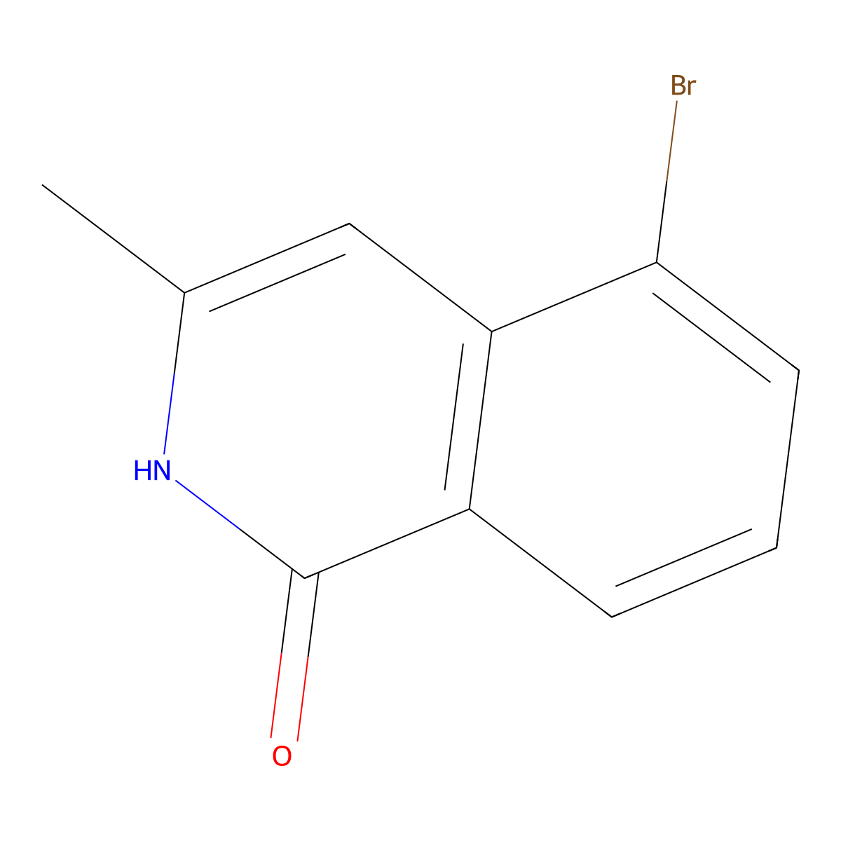 5-Bromo-3-methyl-1,2-dihydroisoquinolin-1-one molecular structure, CAS 1501567-39-0