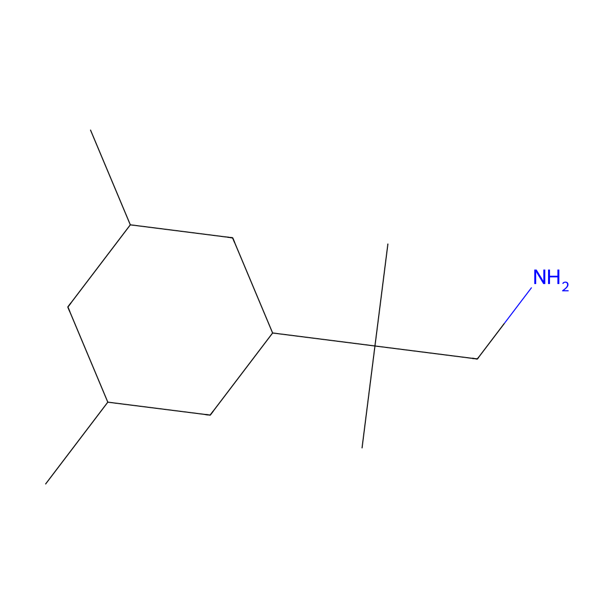 2-(3,5-Dimethylcyclohexyl)-2-methylpropan-1-amine molecular structure, CAS 1501585-77-8