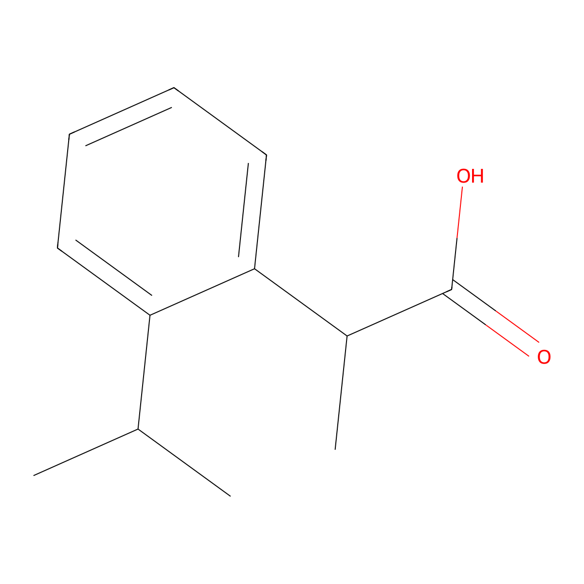 2-[2-(Propan-2-YL)phenyl]propanoic acid molecular structure, CAS 1501587-34-3