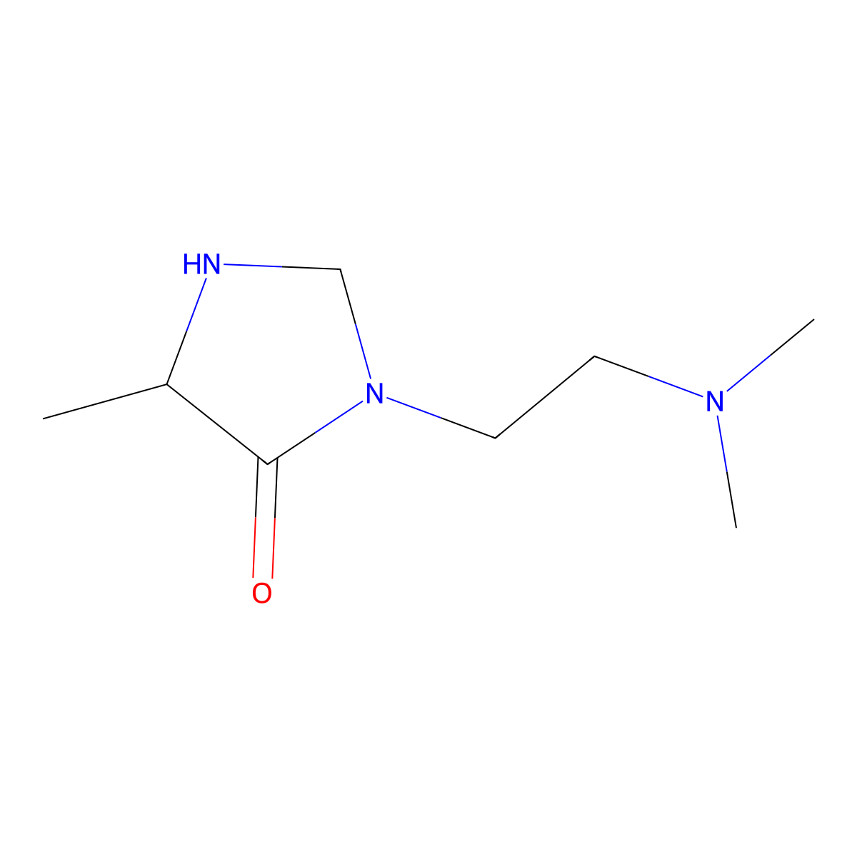3-[2-(Dimethylamino)ethyl]-5-methylimidazolidin-4-one molecular structure, CAS 1501593-74-3