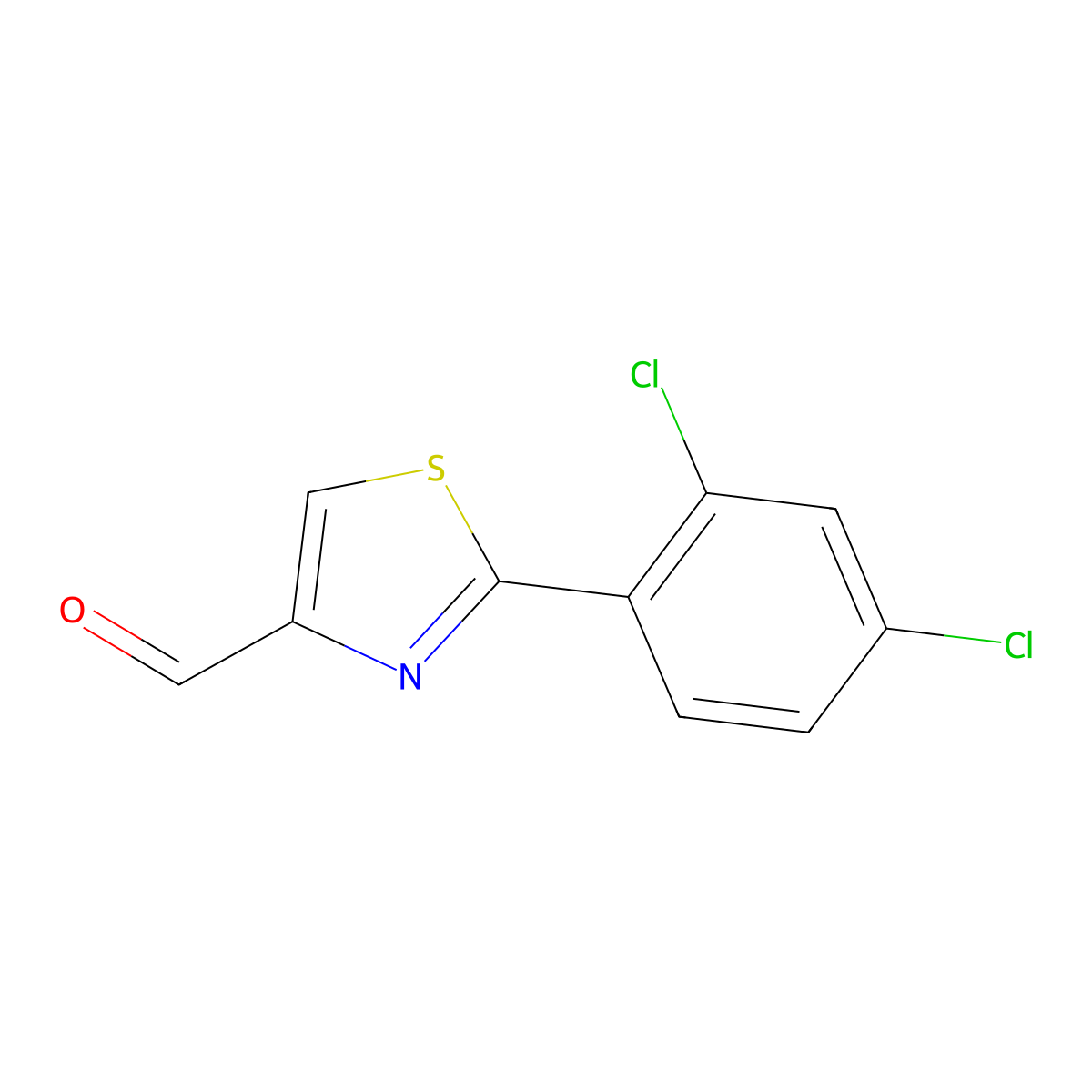 2-(2,4-Dichlorophenyl)thiazole-4-carbaldehyde molecular structure, CAS 150162-48-4