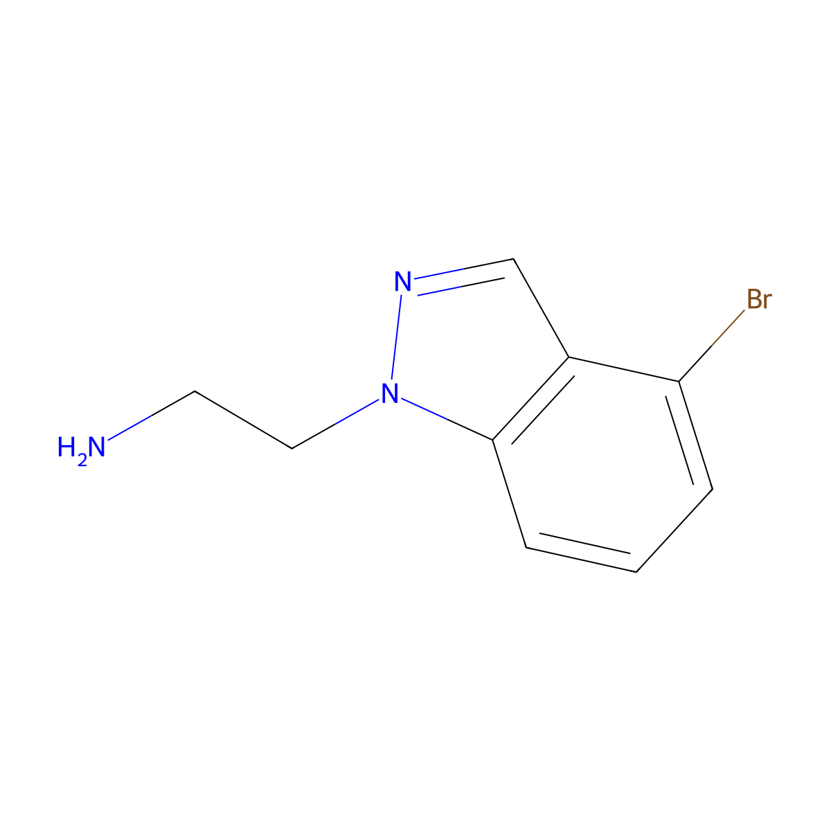 2-(4-Bromo-1H-indazol-1-yl)ethan-1-amine molecular structure, CAS 1501620-14-9