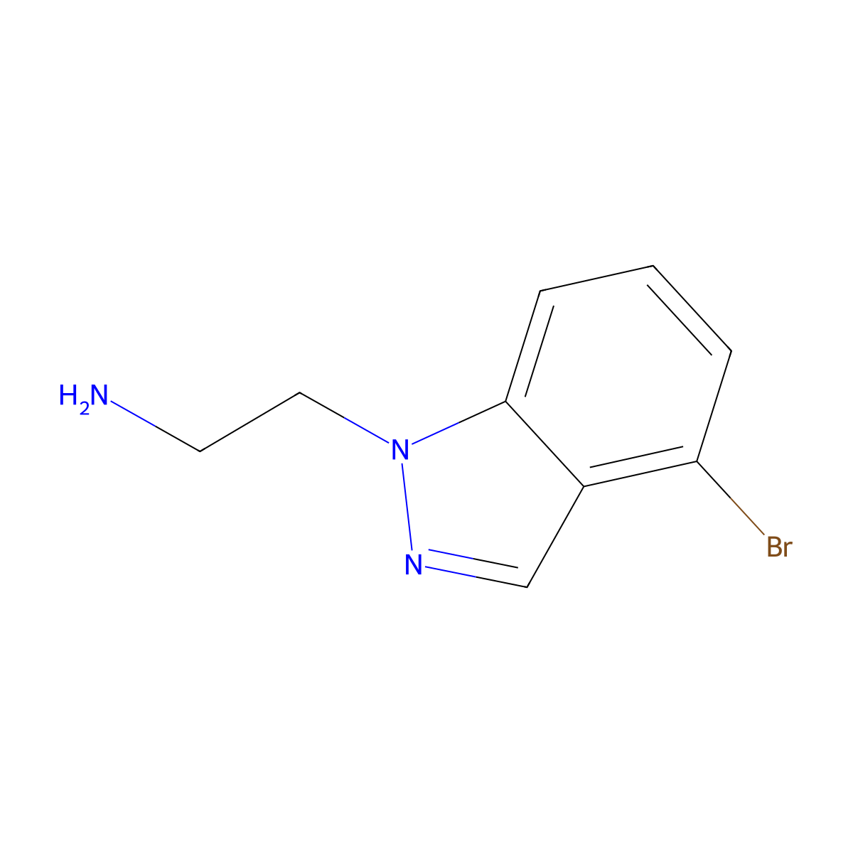 2-(4-Bromo-1H-indazol-1-yl)ethan-1-amine molecular structure, CAS 1501620-14-9