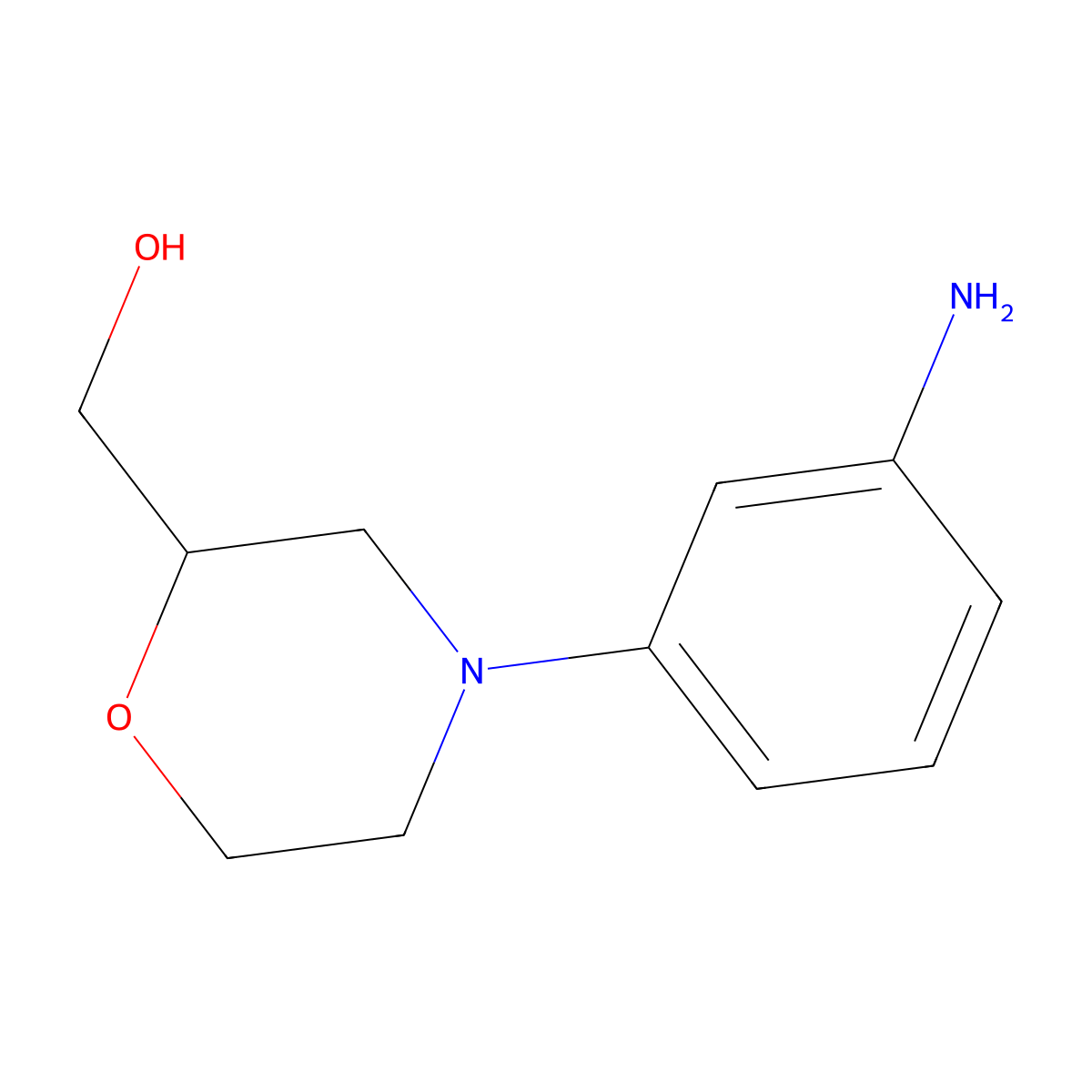 (4-(3-Aminophenyl)morpholin-2-yl)methanol molecular structure, CAS 1501625-66-6