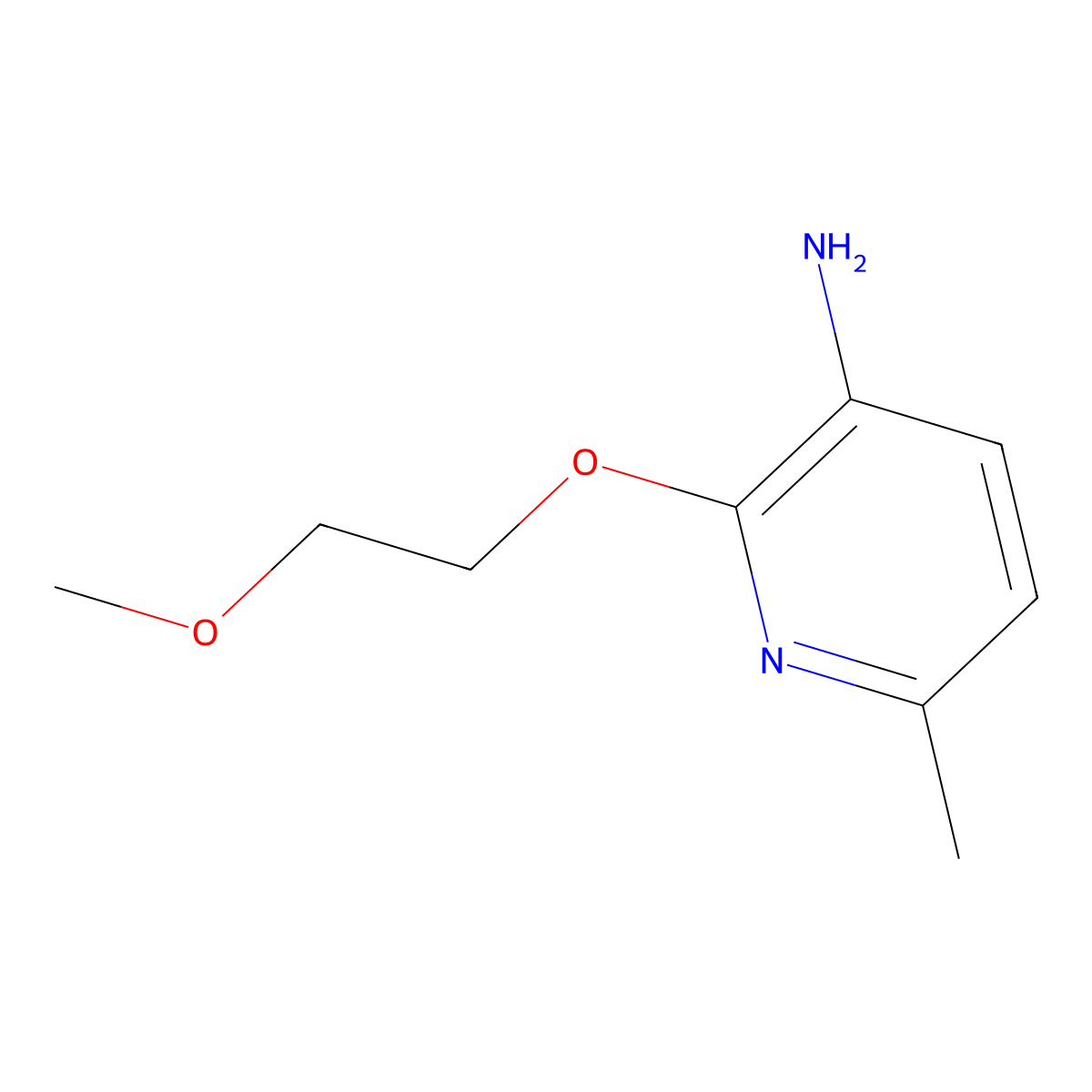 2-(2-Methoxyethoxy)-6-methylpyridin-3-amine molecular structure, CAS 1501631-73-7