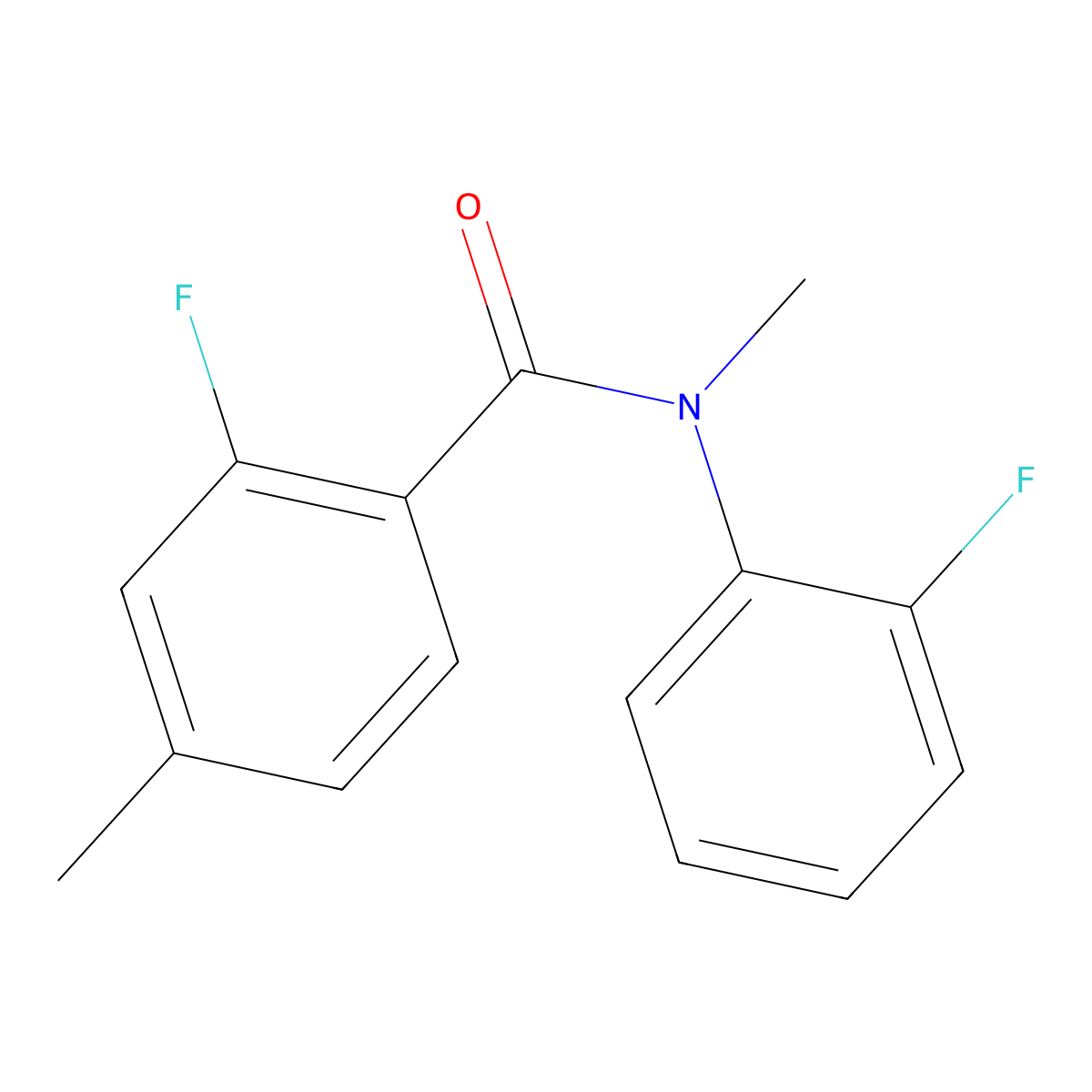 2-Fluoro-N-(2-fluorophenyl)-N,4-dimethylbenzamide molecular structure, CAS 1501651-63-3