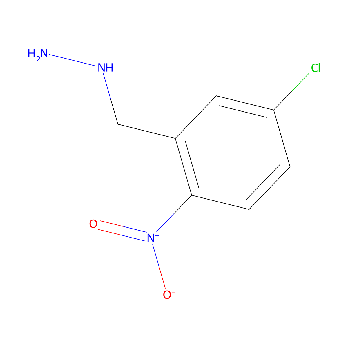 (5-Chloro-2-nitrobenzyl)hydrazine molecular structure, CAS 1501656-36-5