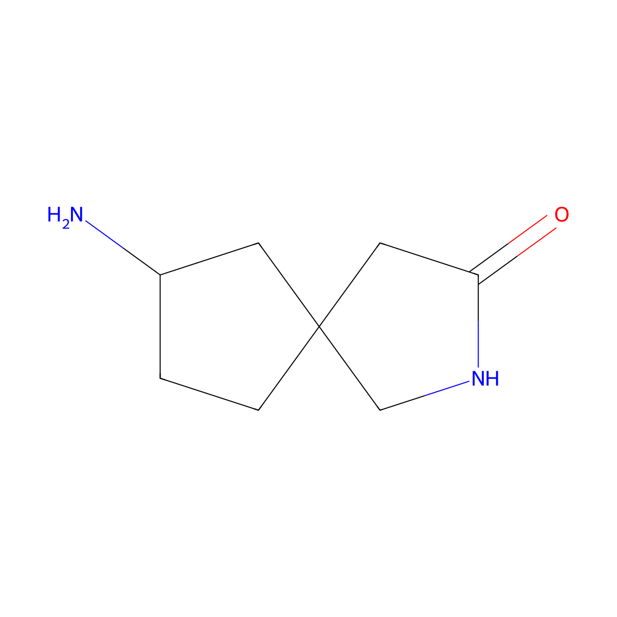 7-Amino-2-azaspiro[4.4]nonan-3-one molecular structure, CAS 1501664-01-2