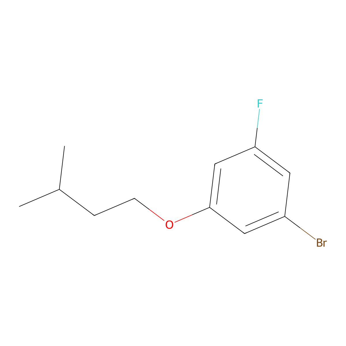 1-Bromo-5-fluoro-3-iso-pentyloxybenzene molecular structure, CAS 1501666-74-5