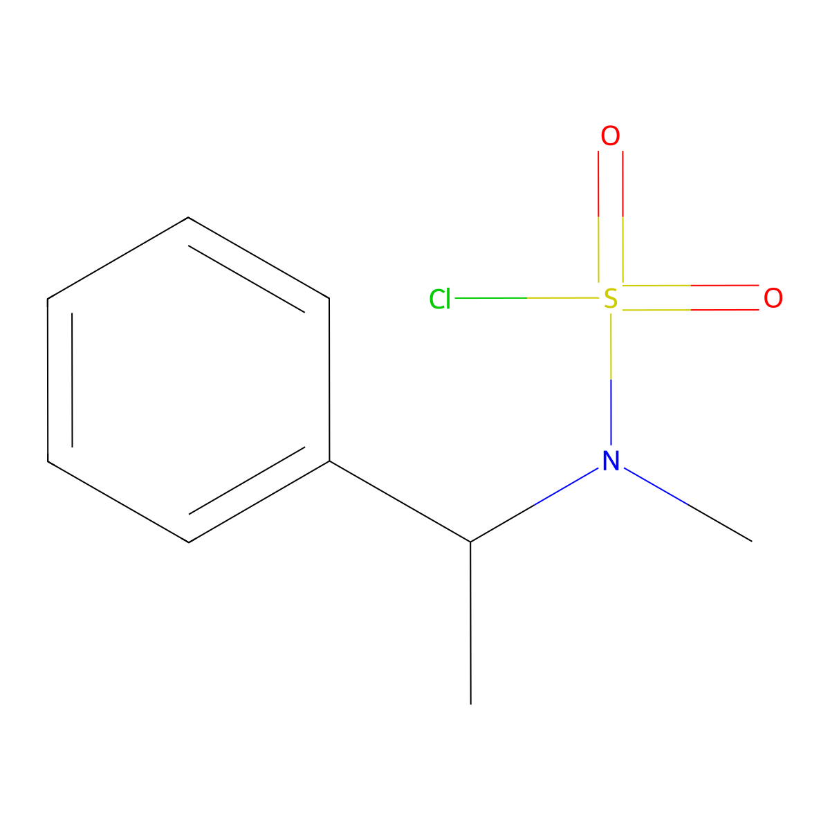 N-methyl-N-(1-phenylethyl)sulfamoyl chloride molecular structure, CAS 1501671-63-1