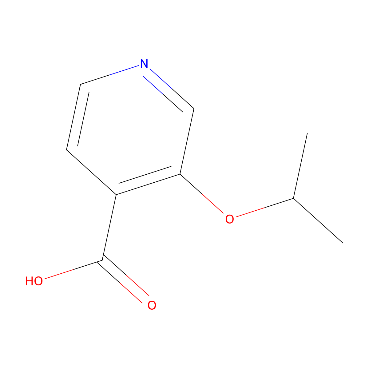 3-(Propan-2-yloxy)pyridine-4-carboxylic acid molecular structure, CAS 1501677-19-5