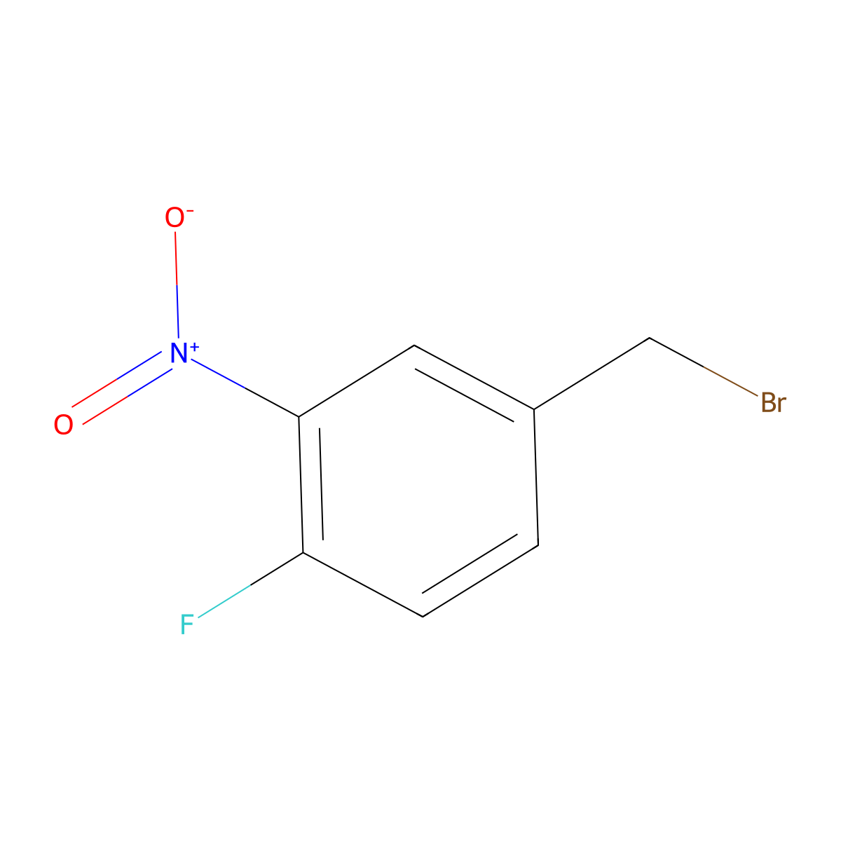 4-Fluoro-3-nitrobenzyl bromide molecular structure, CAS 15017-52-4