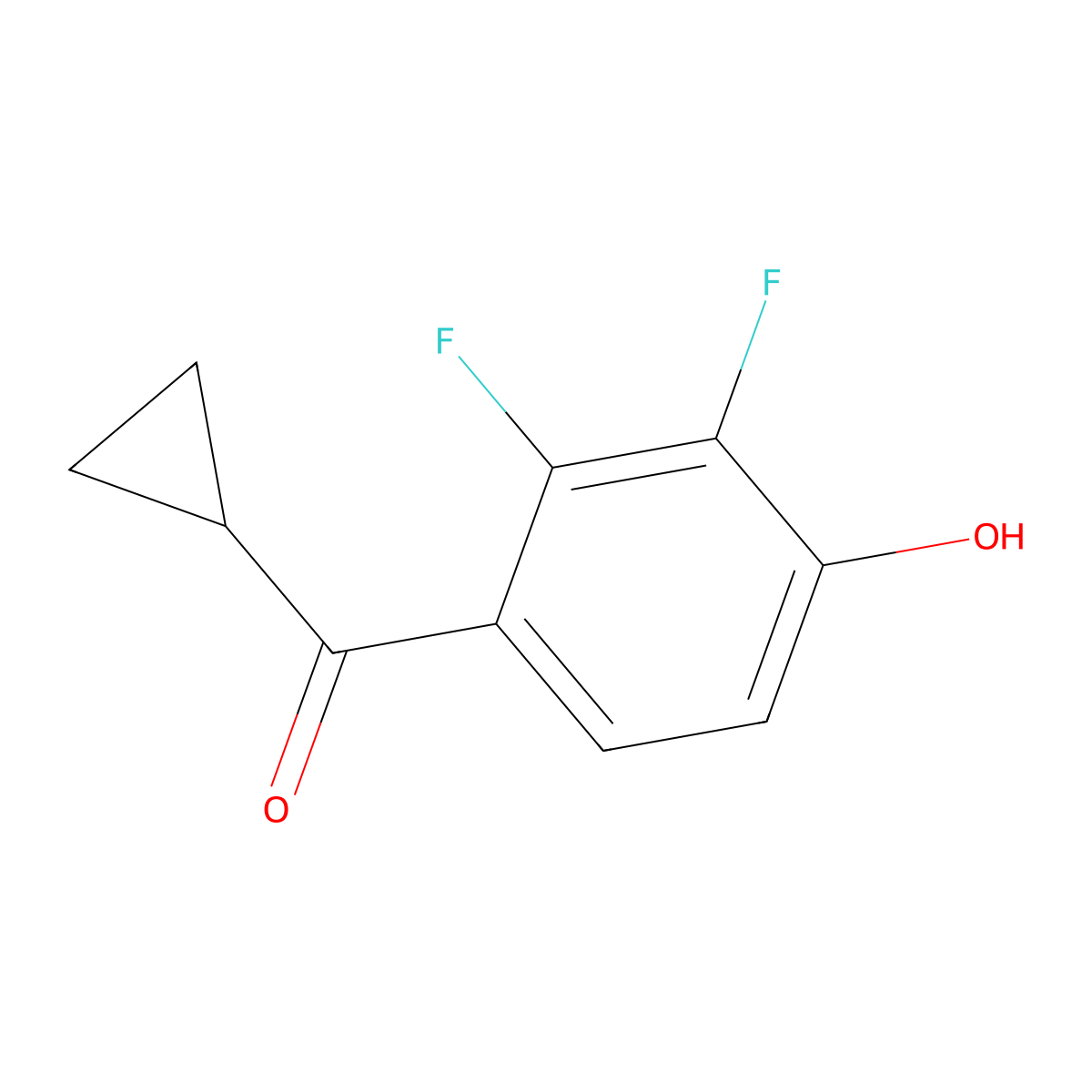 4-Cyclopropanecarbonyl-2,3-difluorophenol molecular structure, CAS 1501703-85-0
