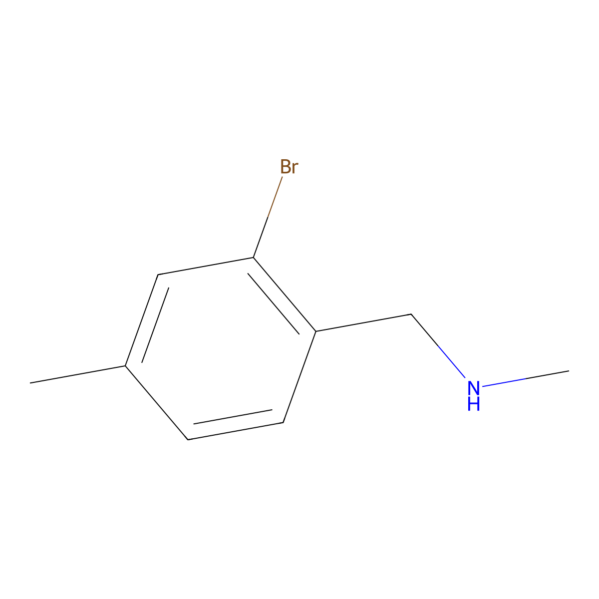 [(2-Bromo-4-methylphenyl)methyl](methyl)amine molecular structure, CAS 1501708-14-0