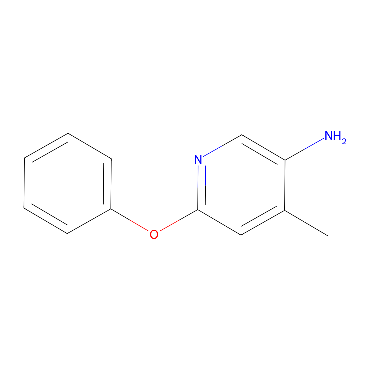 4-Methyl-6-phenoxypyridin-3-amine molecular structure, CAS 1501708-26-4
