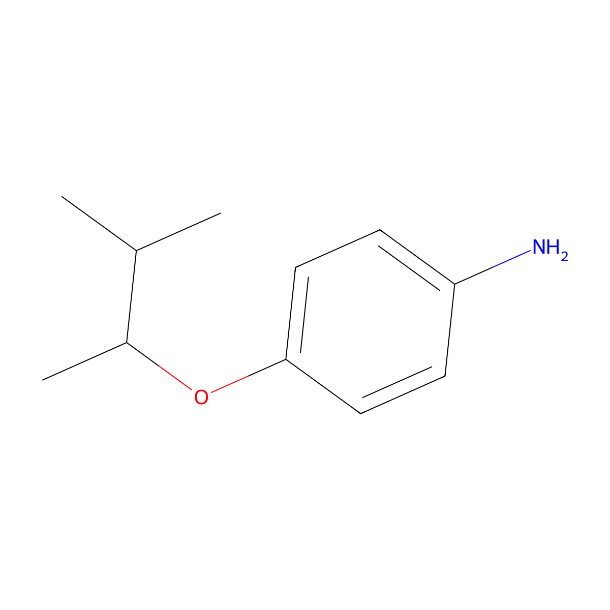 4-[(3-Methylbutan-2-yl)oxy]aniline molecular structure, CAS 1501710-60-6