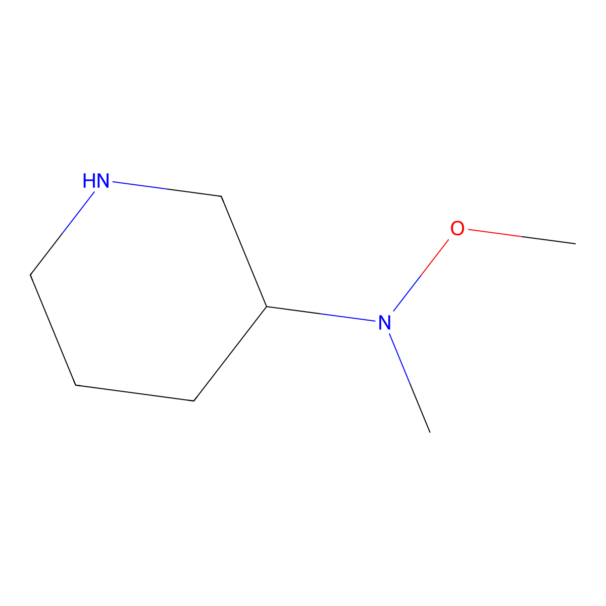 N-Methoxy-N-methylpiperidin-3-amine molecular structure, CAS 1501711-41-6