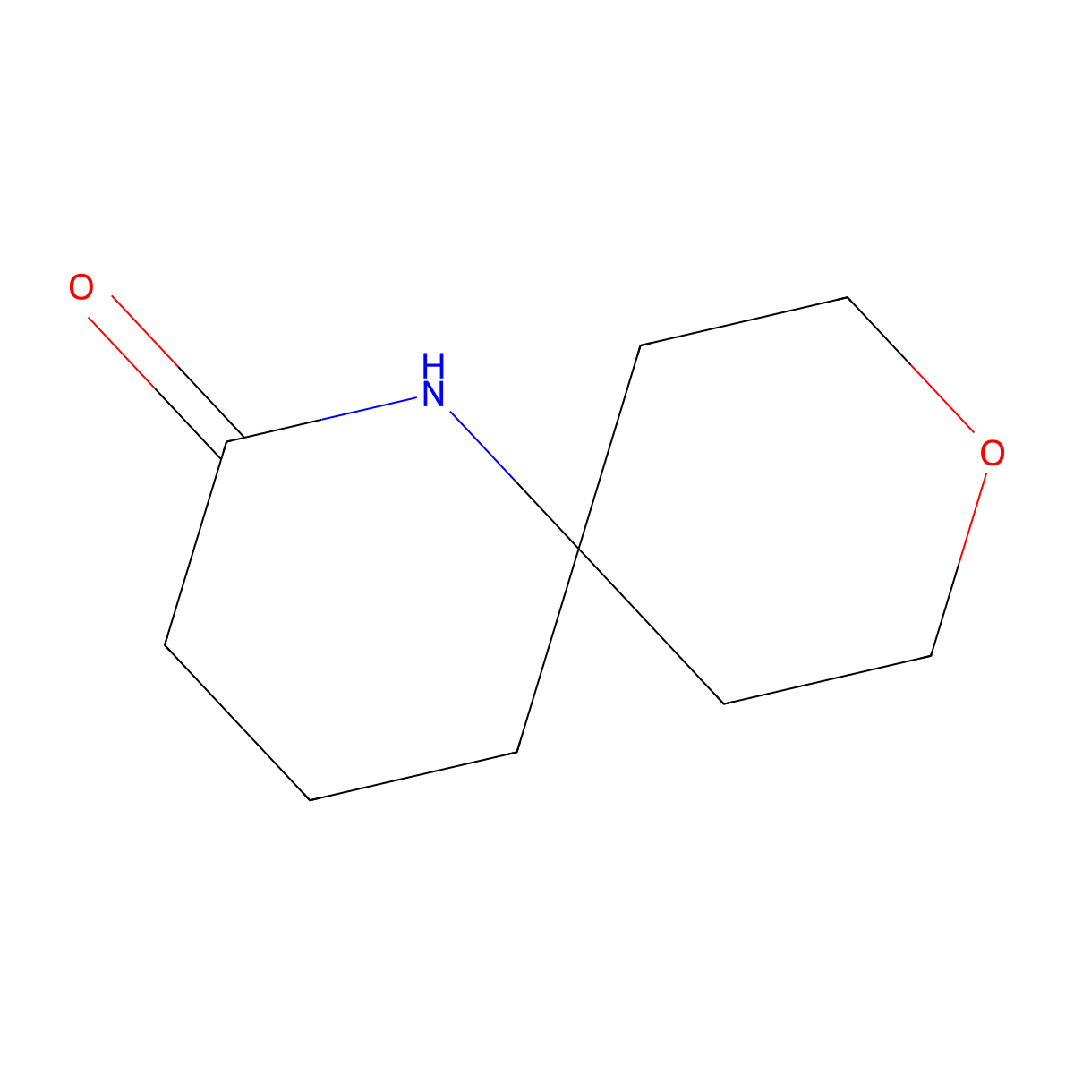 9-Oxa-1-azaspiro[5.5]undecan-2-one molecular structure, CAS 1501744-47-3