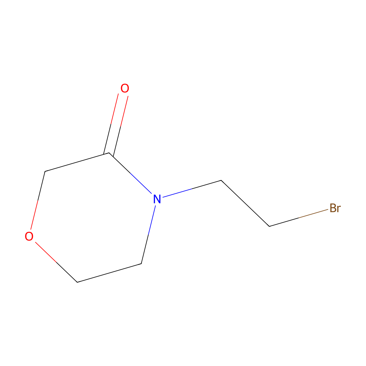 4-(2-Bromoethyl)morpholin-3-one molecular structure, CAS 1501749-25-2