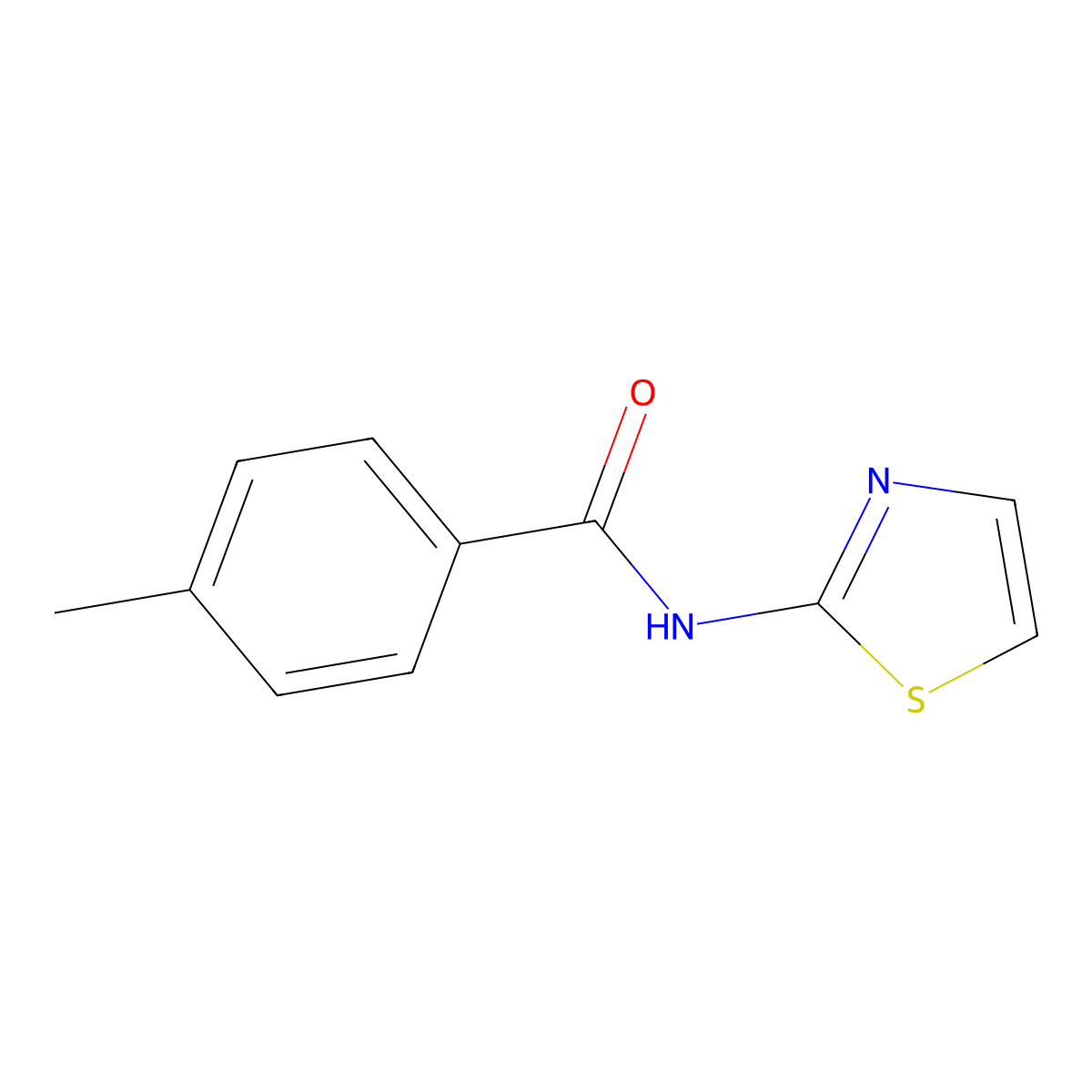 4-Methyl-N-(1,3-thiazol-2-yl)benzamide molecular structure, CAS 150175-93-2