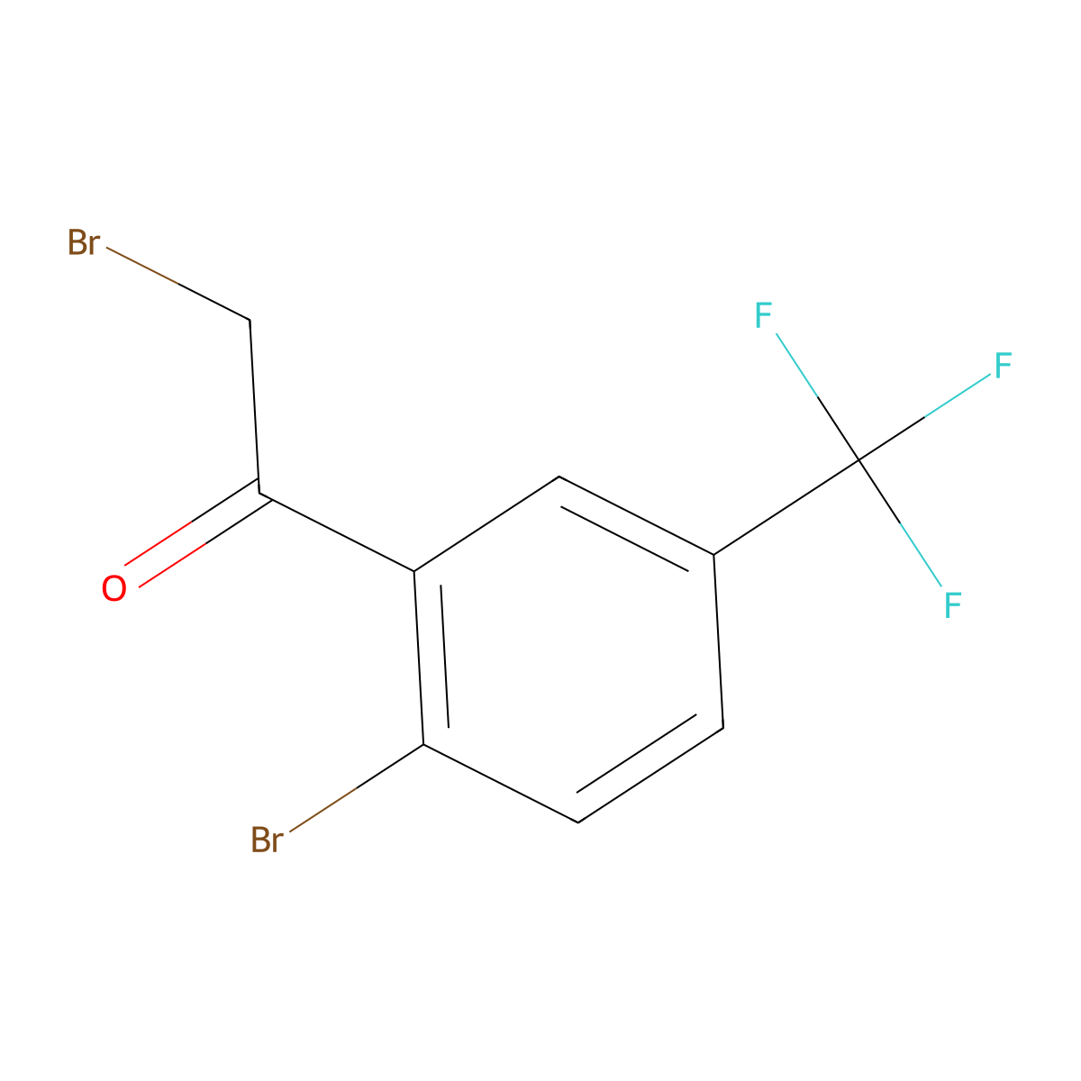 2-Bromo-1-(2-bromo-5-(trifluoromethyl)phenyl)ethanone molecular structure, CAS 1501756-53-1