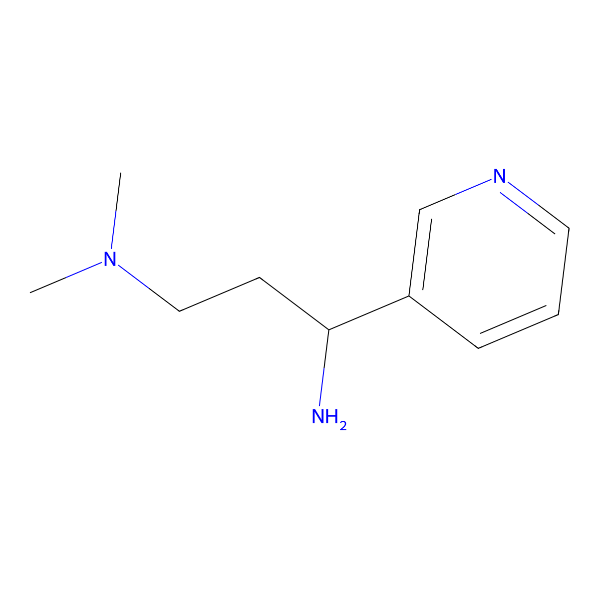 (3-Amino-3-(pyridin-3-yl)propyl)dimethylamine molecular structure, CAS 1501757-22-7