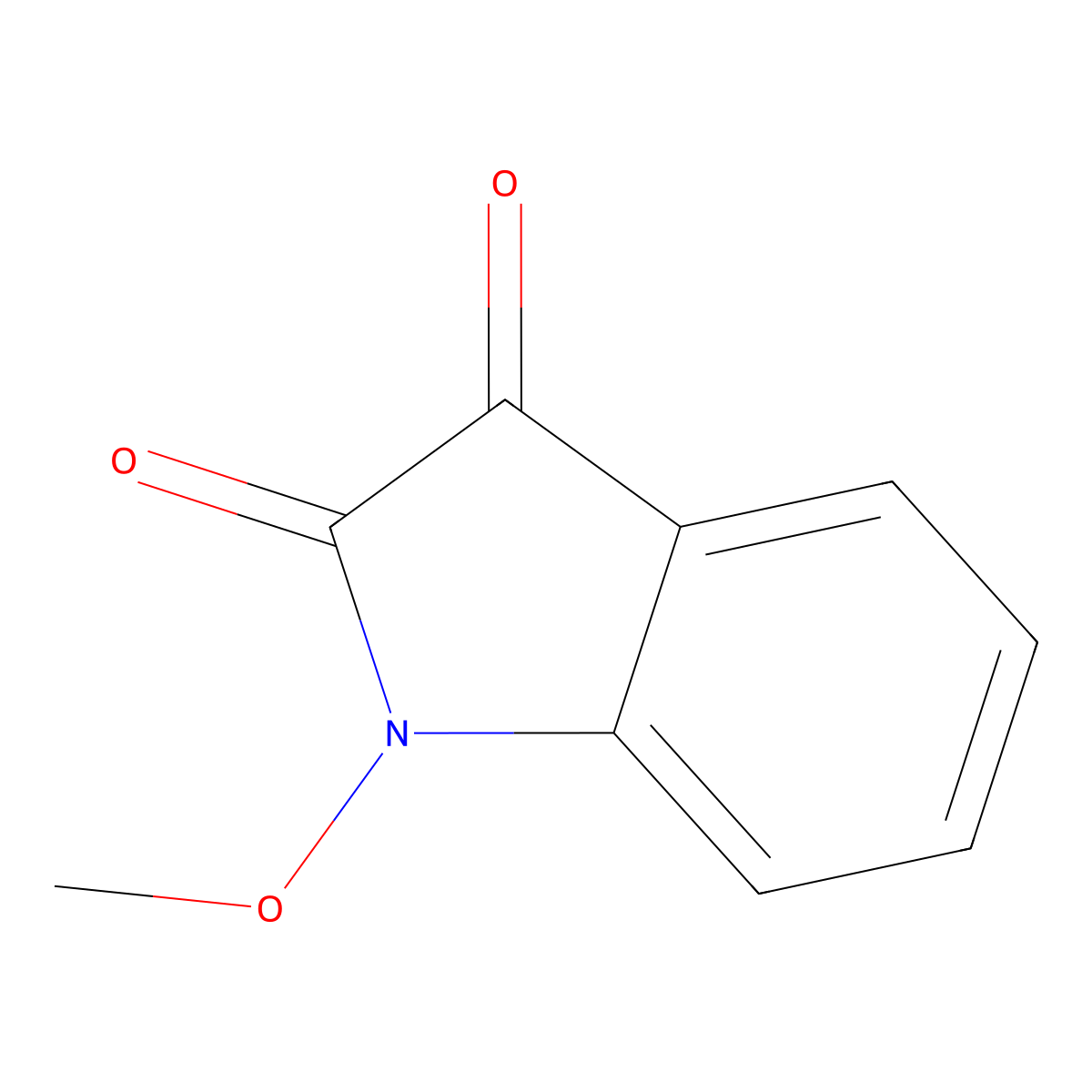 1-methoxy-2,3-dihydro-1H-indole-2,3-dione molecular structure, CAS 150176-10-6