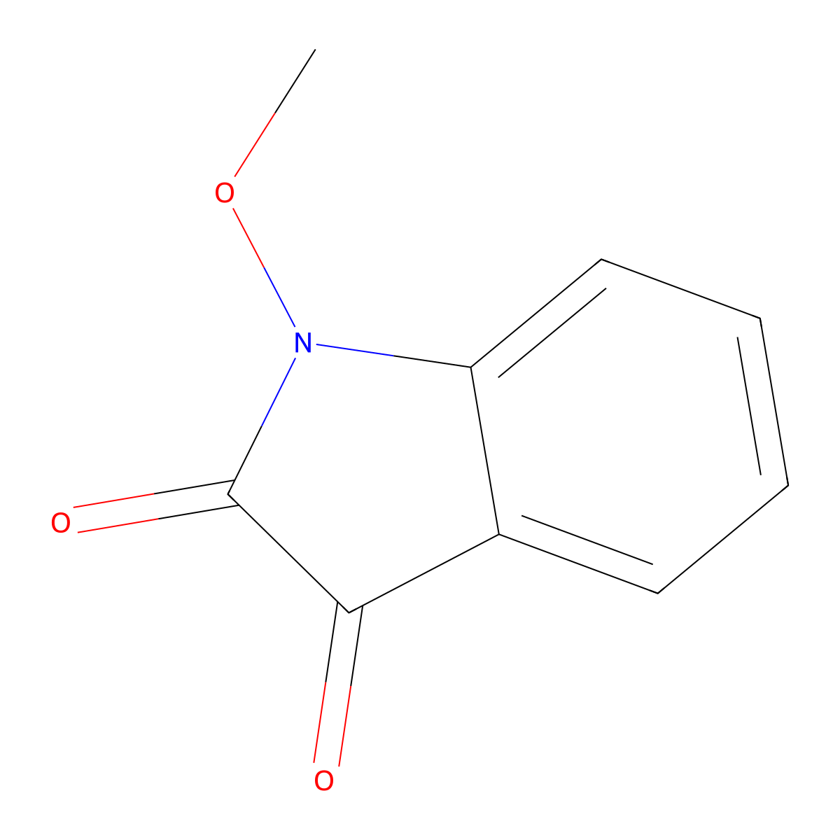 1-methoxy-2,3-dihydro-1H-indole-2,3-dione molecular structure, CAS 150176-10-6