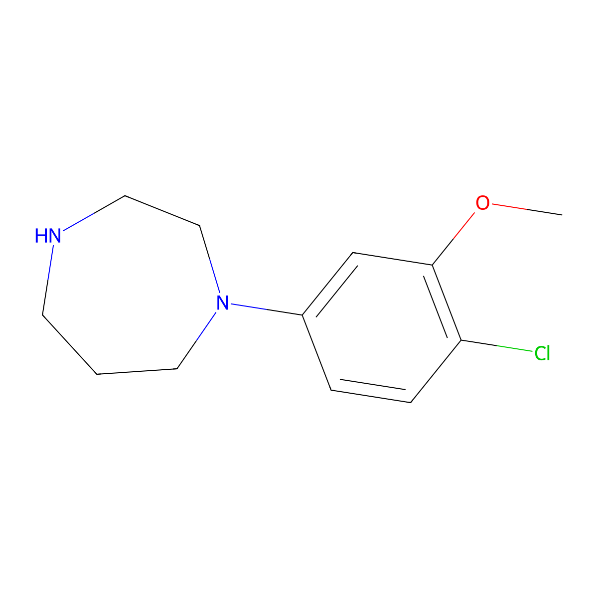 1-(4-Chloro-3-methoxy-phenyl)-[1,4]diazepane molecular structure, CAS 1501773-42-7