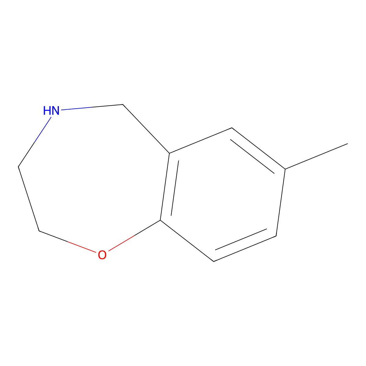 7-Methyl-2,3,4,5-tetrahydro-1,4-benzoxazepine molecular structure, CAS 1501784-27-5