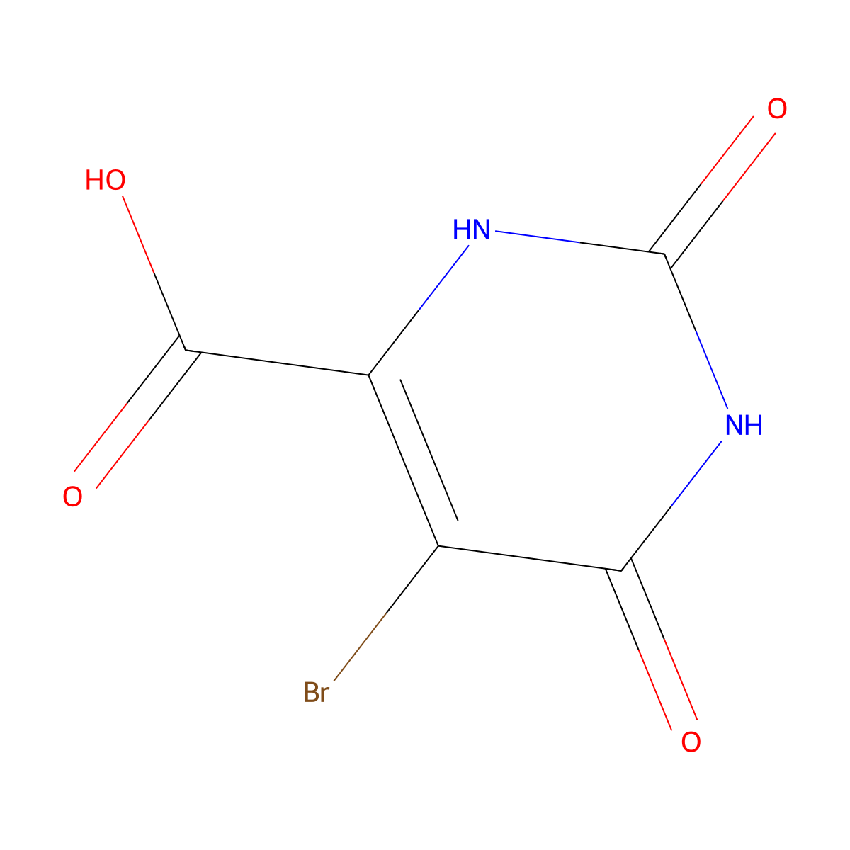 5-Bromoorotic acid molecular structure, CAS 15018-62-9