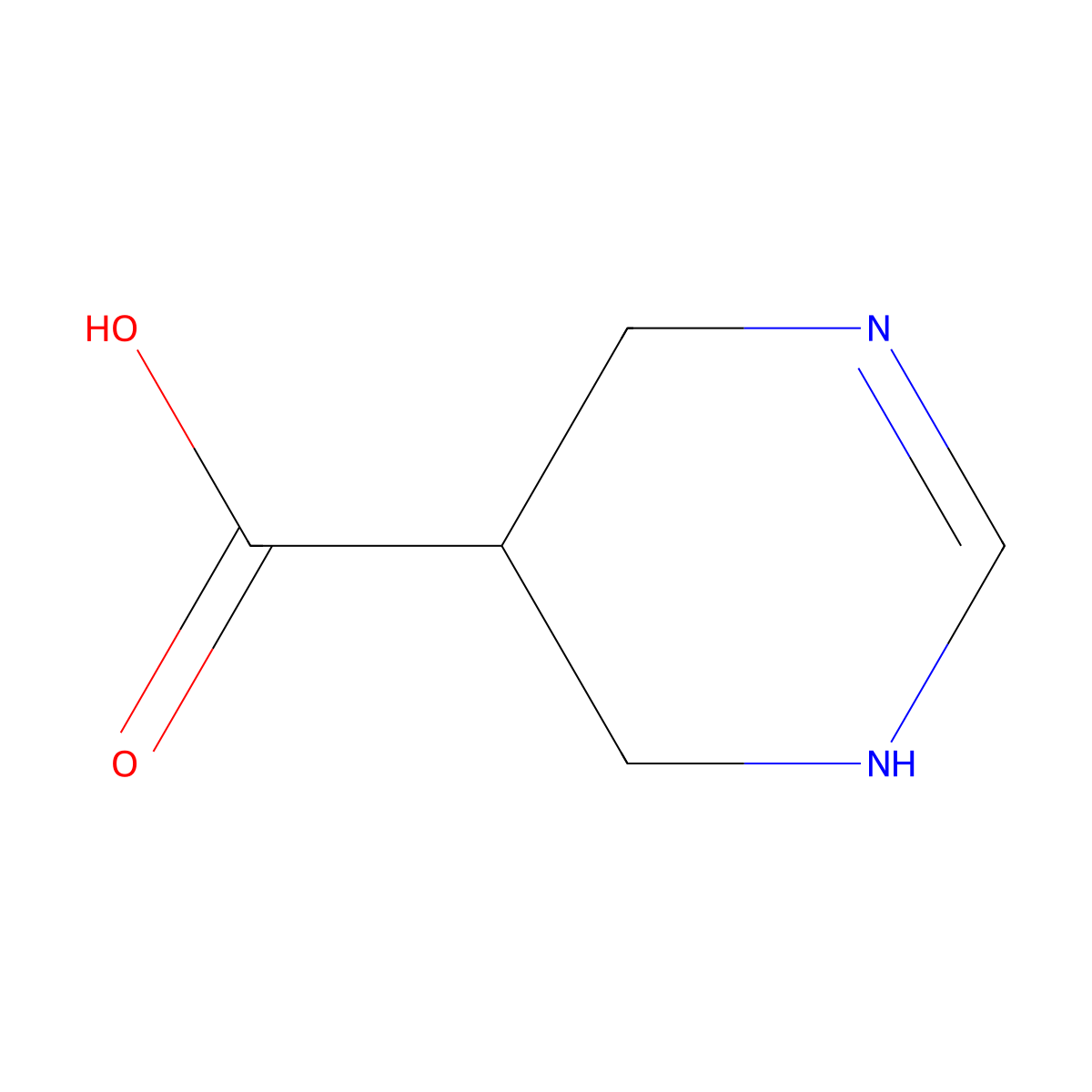 1,4,5,6-Tetrahydropyrimidine-5-carboxylic acid molecular structure, CAS 150180-33-9