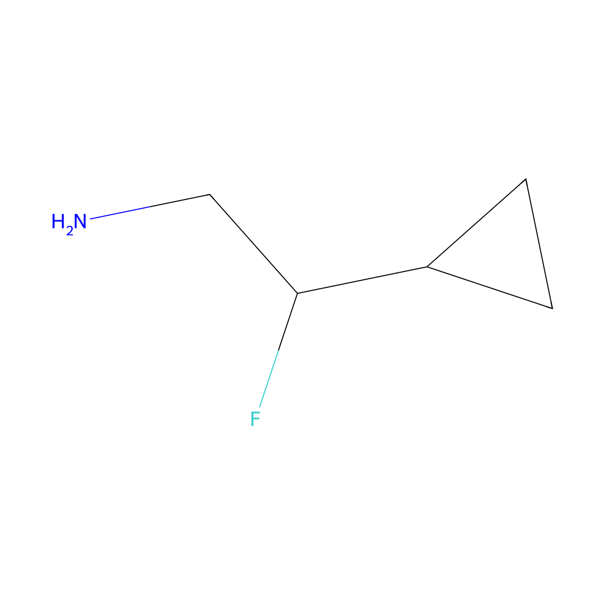 2-Cyclopropyl-2-fluoroethan-1-amine molecular structure, CAS 1501806-39-8