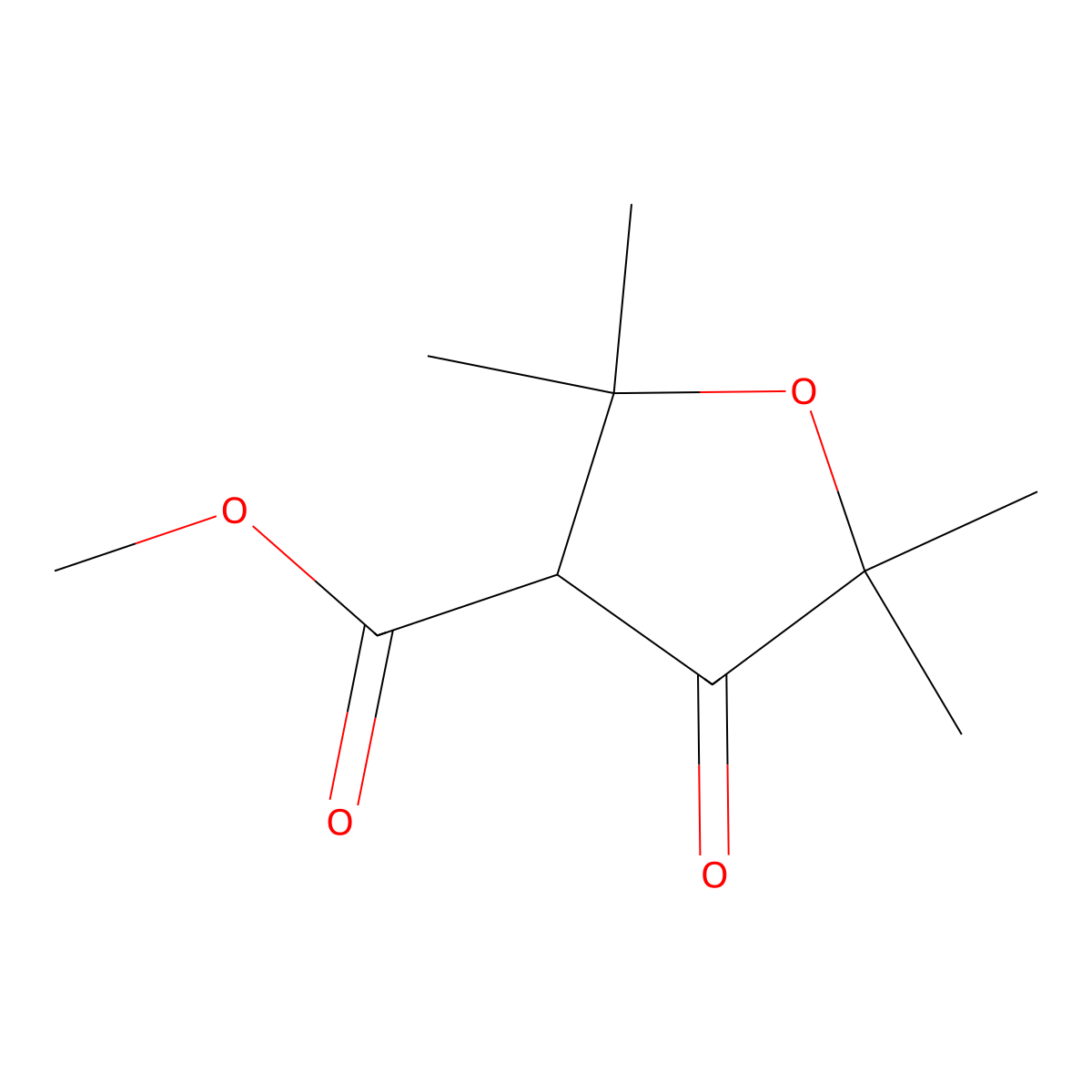 Methyl 2,2,5,5-tetramethyl-4-oxooxolane-3-carboxylate molecular structure, CAS 1501808-73-6