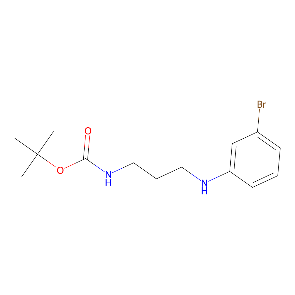 tert-butyl N-{3-[(3-bromophenyl)amino]propyl}carbamate molecular structure, CAS 1501810-76-9