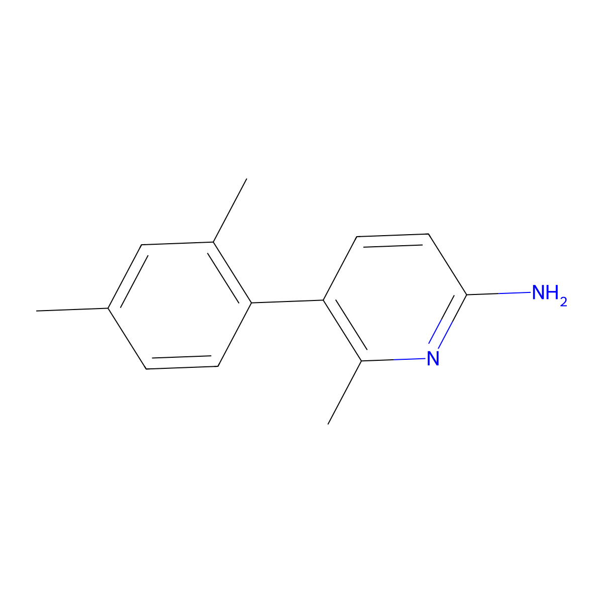 5-(2,4-Dimethylphenyl)-6-methyl-2-pyridinamine molecular structure, CAS 1501835-17-1